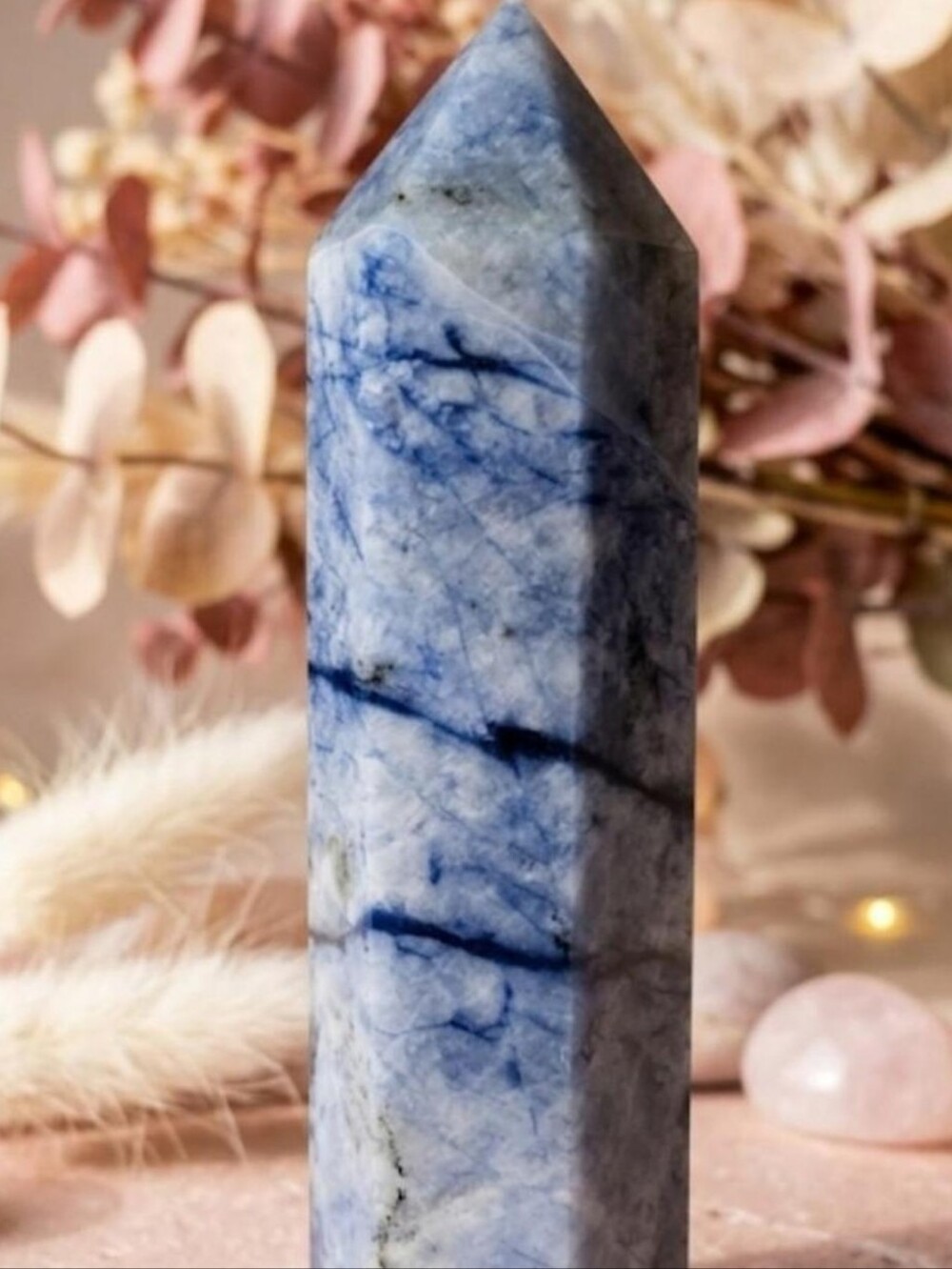 🩵STUNNING RARE Dumortierite & Blue Quartz Crystal Tower-New-Orig $62-Beautiful✨